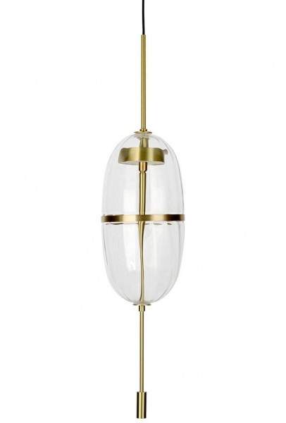 Lampa wisząca z podłużnym kloszem szklanym Chaplin 200