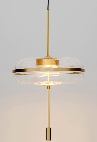 Lampa wisząca z okrągłym kloszem szklanym Chaplin 360