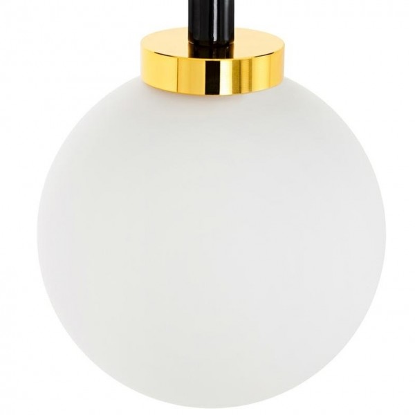 Szeroka lampa wisząca Cosmo Level M Black z kulistymi kloszami