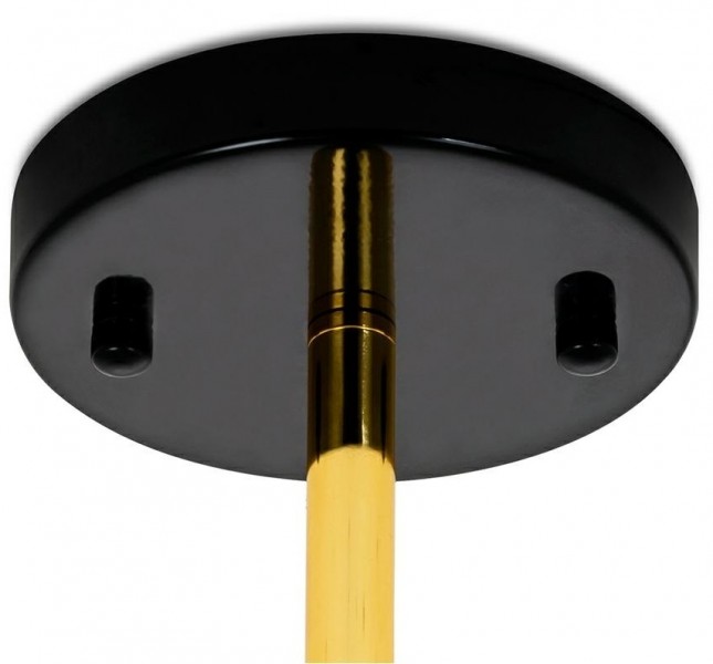 Szeroka lampa wisząca Cosmo Level M Black z kulistymi kloszami