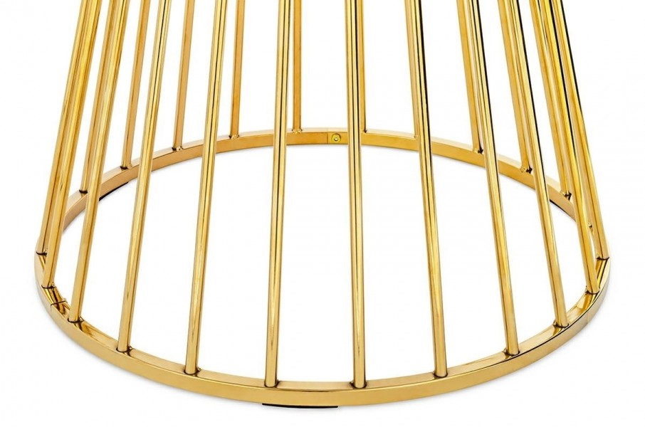 Stół na drucianej podstawie Glam Marble 110 imitacja marmuru