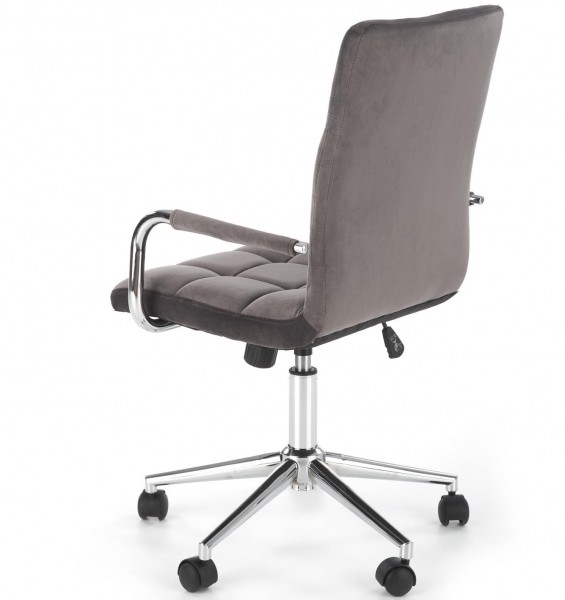 Pikowane krzesło biurowe Gonzo 4 z tkaniny welwetowej