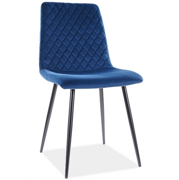 Aksamitne krzesło z pikowanym oparciem Irys Velvet