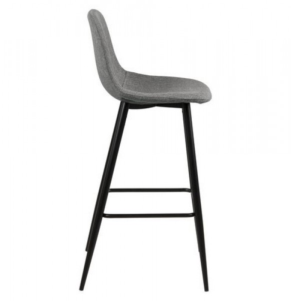 Stołek barowy na metalowych nogach Wilma light grey