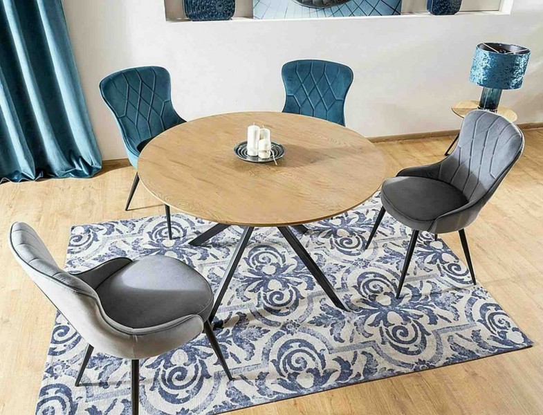 Pikowane krzesło z niskimi podłokietnikami Lotus Velvet
