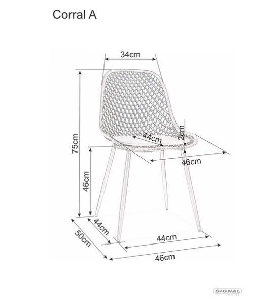 Krzesło z tworzywa Corral A