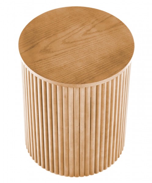 Designerski stolik pomocniczy z drewna Woody S