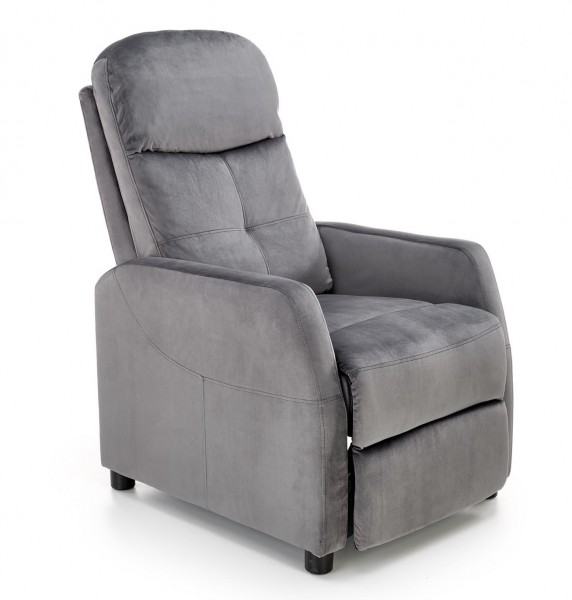 Rozkładany fotel wypoczynkowy z tkaniny velvet Felipe 2