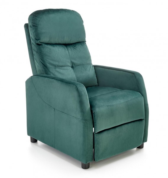 Rozkładany fotel wypoczynkowy z tkaniny velvet Felipe 2