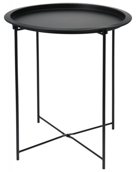 Czarny stolik pomocniczy z metalu Isa