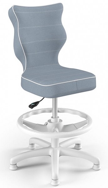 Obrotowe krzesło dla dzieci z podnóżkiem Petit White rozmiar 3 (119-142 cm)
