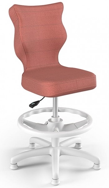 Obrotowe krzesło dla dzieci z podnóżkiem Petit White rozmiar 3 (119-142 cm)