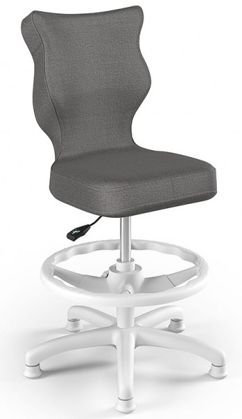 Obrotowe krzesło dla dzieci z podnóżkiem Petit White rozmiar 3 (119-142 cm)