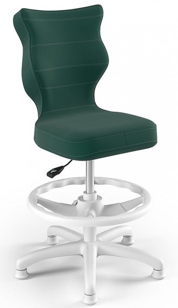 Obrotowe krzesło dla dzieci z podnóżkiem Petit White rozmiar 3 (119-142 cm)