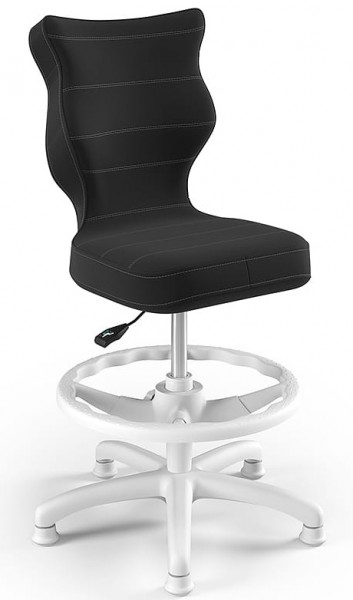 Obrotowe krzesło dla dzieci z podnóżkiem Petit White rozmiar 3 (119-142 cm)