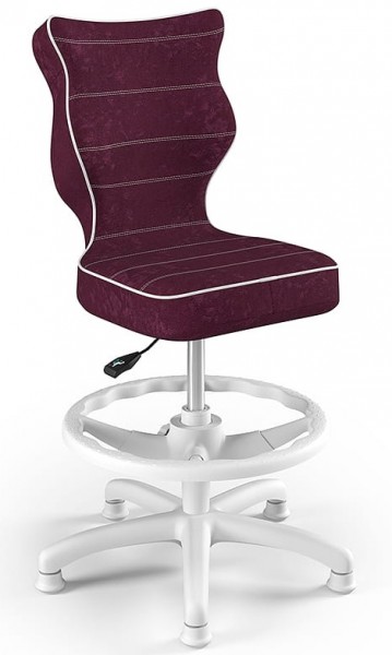 Obrotowe krzesło dla dzieci z podnóżkiem Petit White rozmiar 3 (119-142 cm)