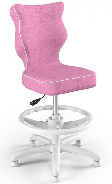 Obrotowe krzesło dla dzieci z podnóżkiem Petit White rozmiar 3 (119-142 cm)