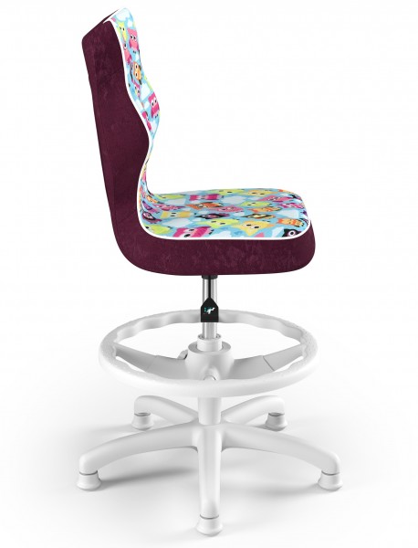 Krzesło dziecięce z wzorami i podnóżkiem Petit White rozmiar 3 (119-142 cm)