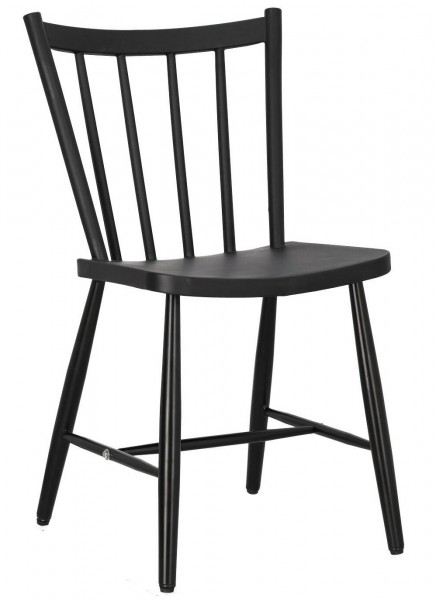 Czarne krzesło plastikowe do jadalni i kawiarni Wandi