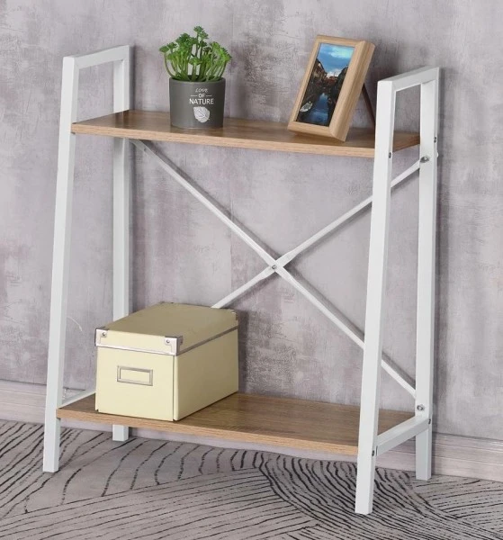 Niski regał stojący w stylu loft Cilyan S biały