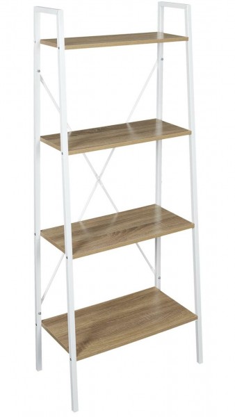 Wysoki regał stojący w stylu loft Cilyan L biały