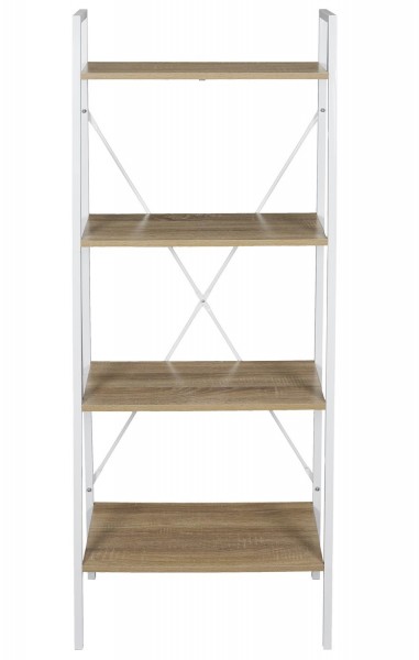 Wysoki regał stojący w stylu loft Cilyan L biały