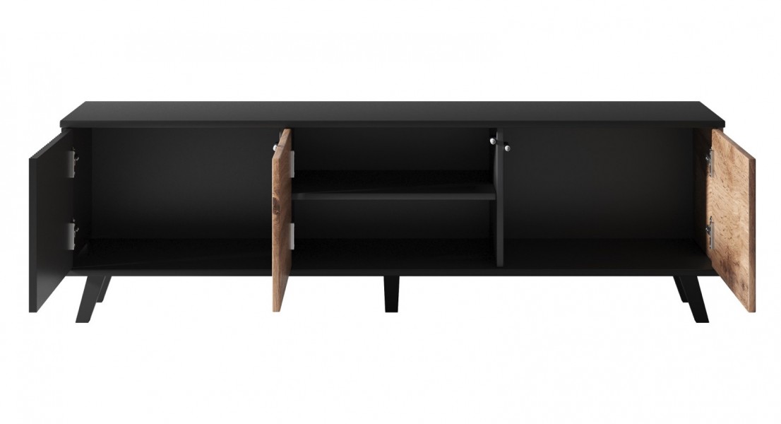 Stolik pod telewizor z ryflowanym frontem Random RTV-1