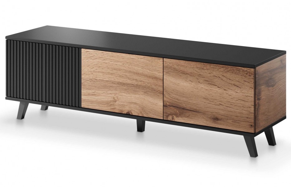 Stolik pod telewizor z ryflowanym frontem Random RTV-1