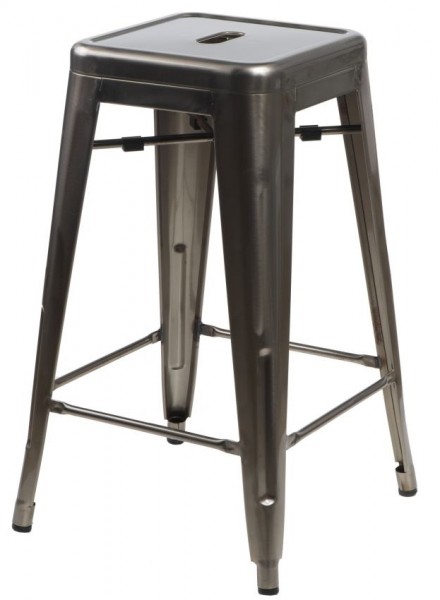 Stołek barowy Paris insp. Tolix 66 cm metaliczny