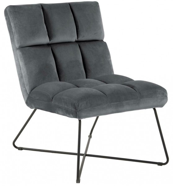 Pikowany fotel do salonu z tkaniny aksamitnej Alba VIC