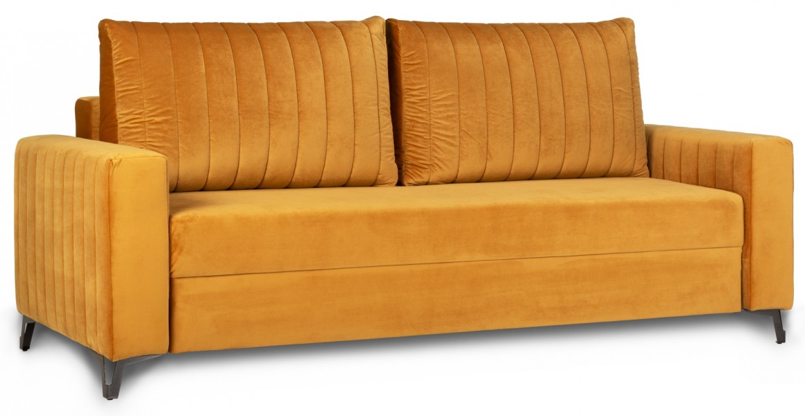 Rozkładana sofa do salonu z tkaniny velvet Salma