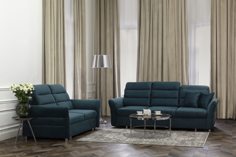Sofa do salonu z regulowanymi zagłówkami Grandera 2-osobowa