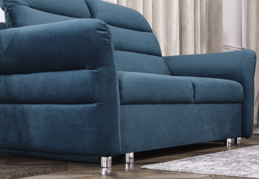 Rozkładana sofa pokojowa z regulowanymi zagłówkami Grandera 3 os.