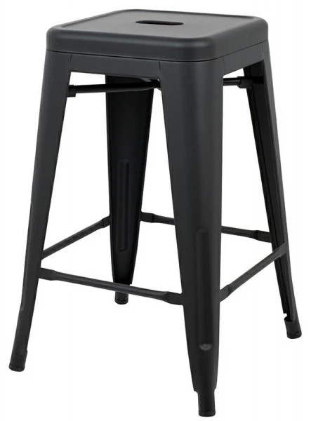 Metalowy hoker w stylu loft Tower 66 czarny