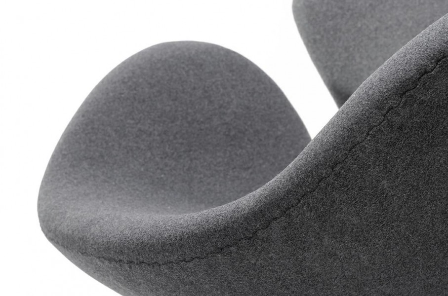 Obrotowy fotel kawiarniany z wełny kaszmirowej Swan Wool Premium