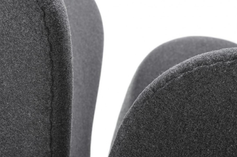 Obrotowy fotel kawiarniany z wełny kaszmirowej Swan Wool Premium