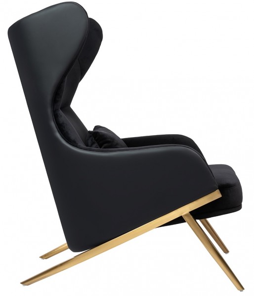 Welurowy fotel wypoczynkowy w stylu glamour Hampton Velvet