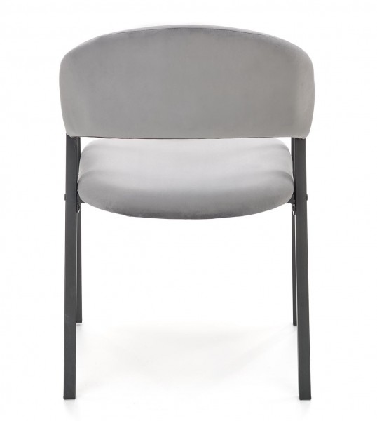 Velvetowe krzesło z podłokietnikami K473