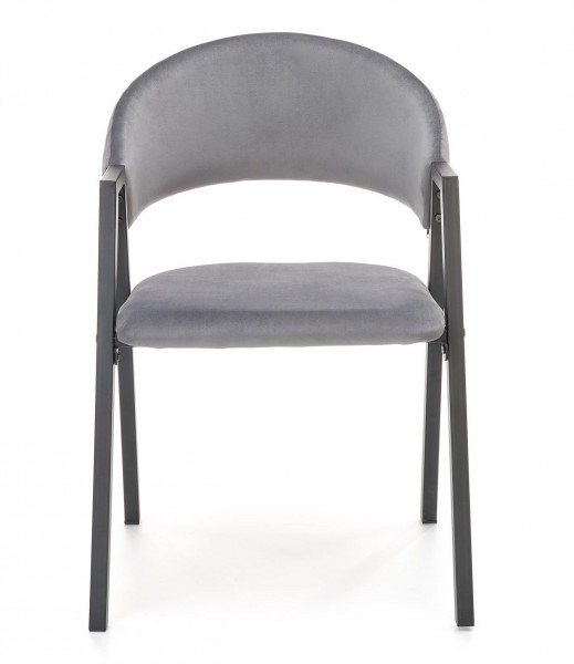 Velvetowe krzesło z podłokietnikami K473