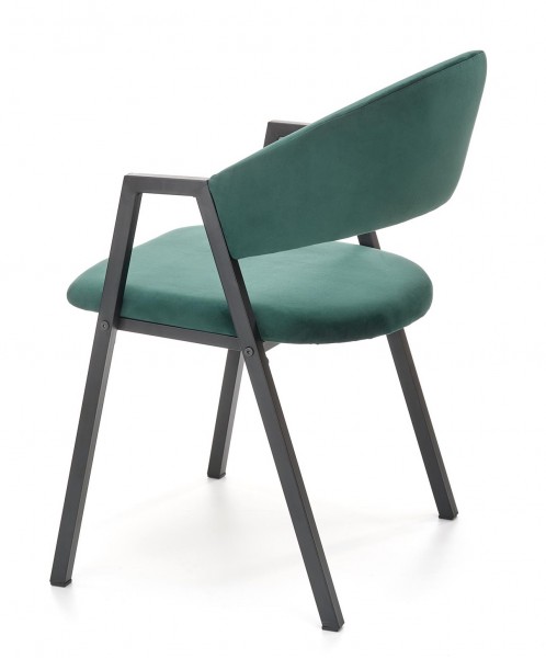 Velvetowe krzesło z podłokietnikami K473