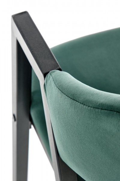 Velvetowe krzesło z podłokietnikami K473