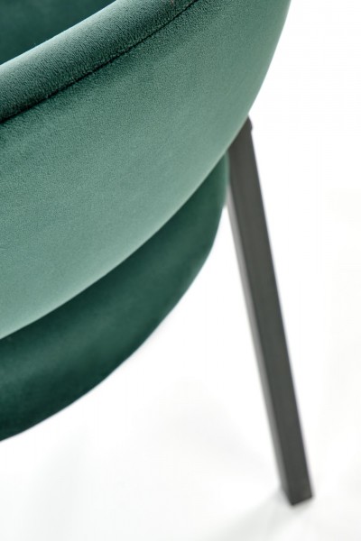 Velvetowe krzesło z podłokietnikami K473