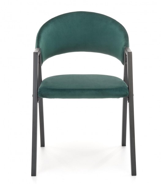 Velvetowe krzesło z podłokietnikami K473