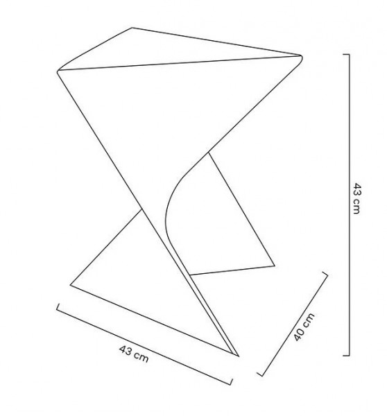 Designerski stolik pomocniczy z polipropylenu Zik