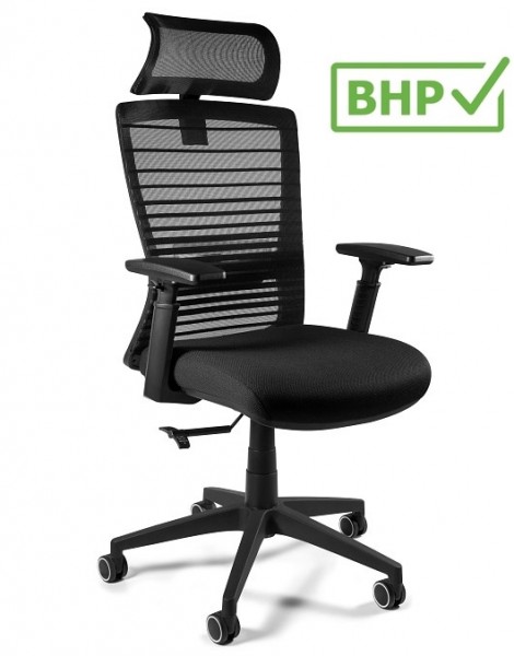 Ergonomiczne krzesło biurowe Exeter, zgodne z normą BHP