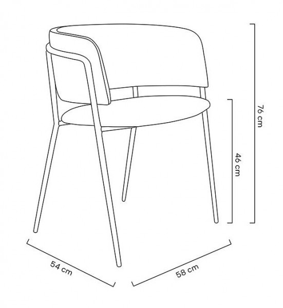 Welurowe krzesło do jadalni w stylu glamour Delta