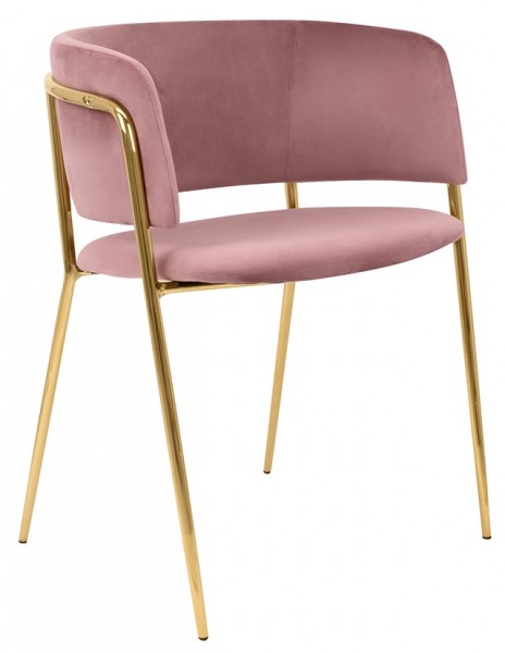 Welurowe krzesło do jadalni w stylu glamour Delta