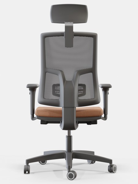 Krzesło biurowe Skill Net Black, zgodne z normą BHP