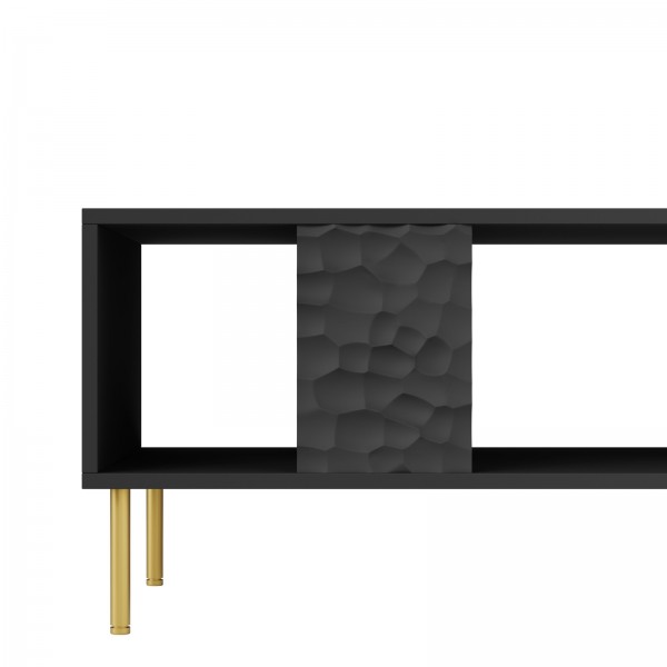 Czarna ława z elementami 3D Bullet