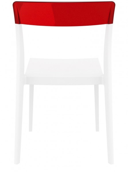 Krzesło kawiarniane Flash White bez podłokietników